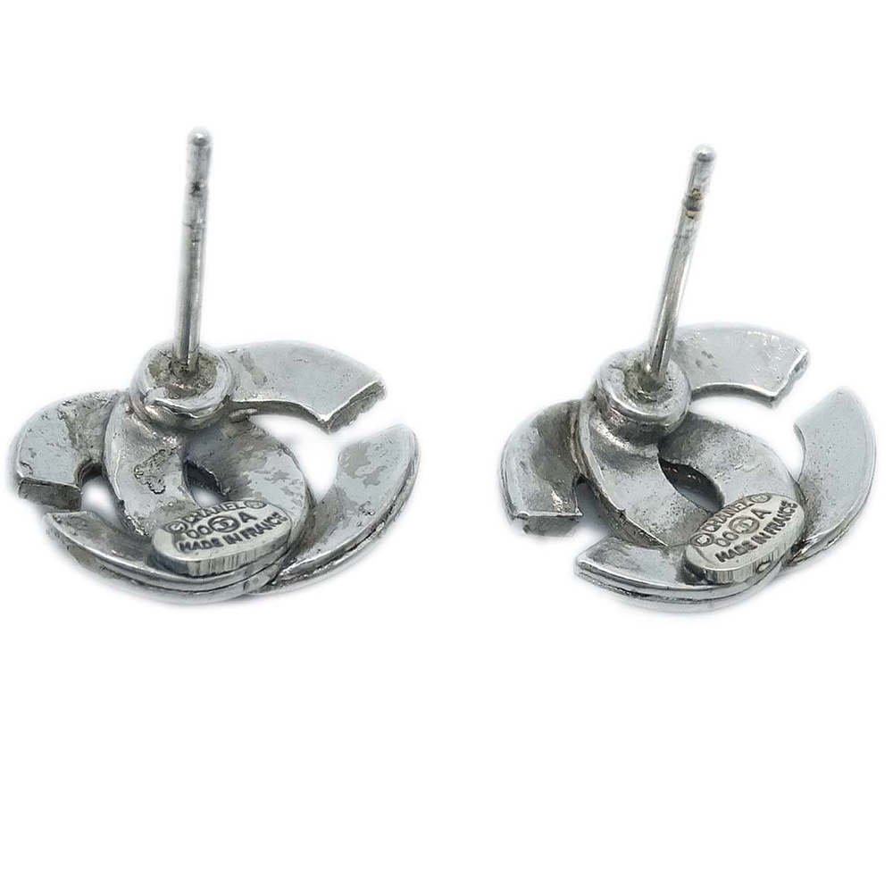 CHANEL CC Piercing Earrings Silver 00A 130806 - Picture 2 of 4